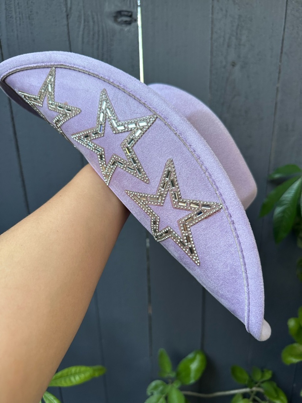 New! Lavender Rhinestone Star Cowgirl Hat 🤠💖